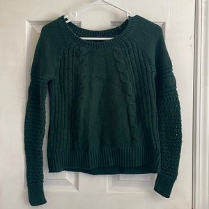 Dark green knit sweater